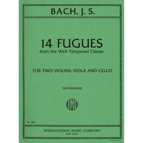 Bach, JS - 14 Fugues from Well-Tempered Clavier Volume 2 for Two Violins, Viola and Cello - Arranged by Hofmann - International Edition