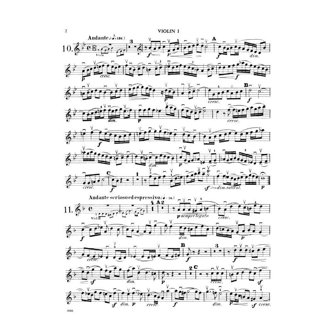 Bach, JS - 14 Fugues from Well-Tempered Clavier Volume 2 for Two Violins, Viola and Cello - Arranged by Hofmann - International Edition