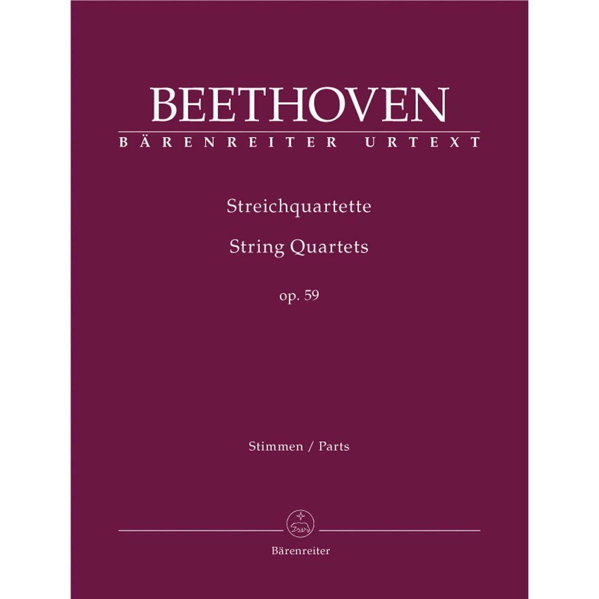 Beethoven, Ludwig - String Quartets Op 59 - Barenreiter Edition