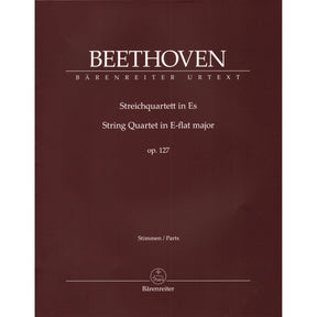 Beethoven, Ludwig van - String Quartet in E-flat major, op. 127 - Parts ONLY - edited by Jonathan Del Mar - Barenreiter URTEXT