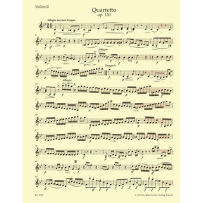 Beethoven, Ludwig - String Quartet in B-flat Major, Op 130 - Parts ONLY - edited by Jonathan Del Mar - Barenreiter URTEXT