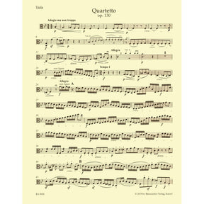 Beethoven, Ludwig - String Quartet in B-flat Major, Op 130 - Parts ONLY - edited by Jonathan Del Mar - Barenreiter URTEXT