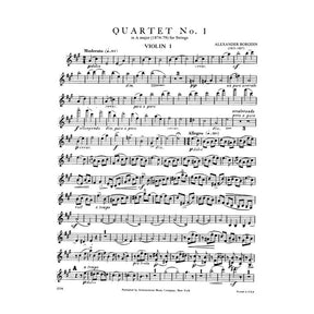 Borodin, Alexander - Quartet No 1 in A Major (1874-79) for Two Violins, Viola and Cello - International Edition