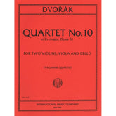 Dvorák, Antonín - Quartet No10 In E-Flat Major, Op 51 - Two Violins, Viola, and Cello - edited by the Paganini Quartet - International Edition