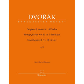 Dvorak, Antonin - String Quartet No. 10 in E-flat Major – Op 51 - Parts Only - edited by Schick - Barenreiter URTEXT