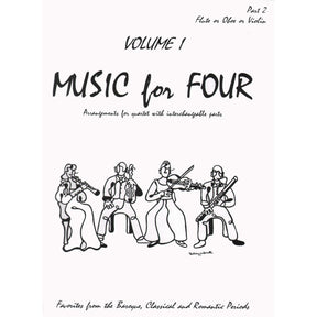 Music for Four, Volume 1 - Part 2 (Violin/Oboe/Flute) - arranged by Daniel Kelley - Last Resort Music
