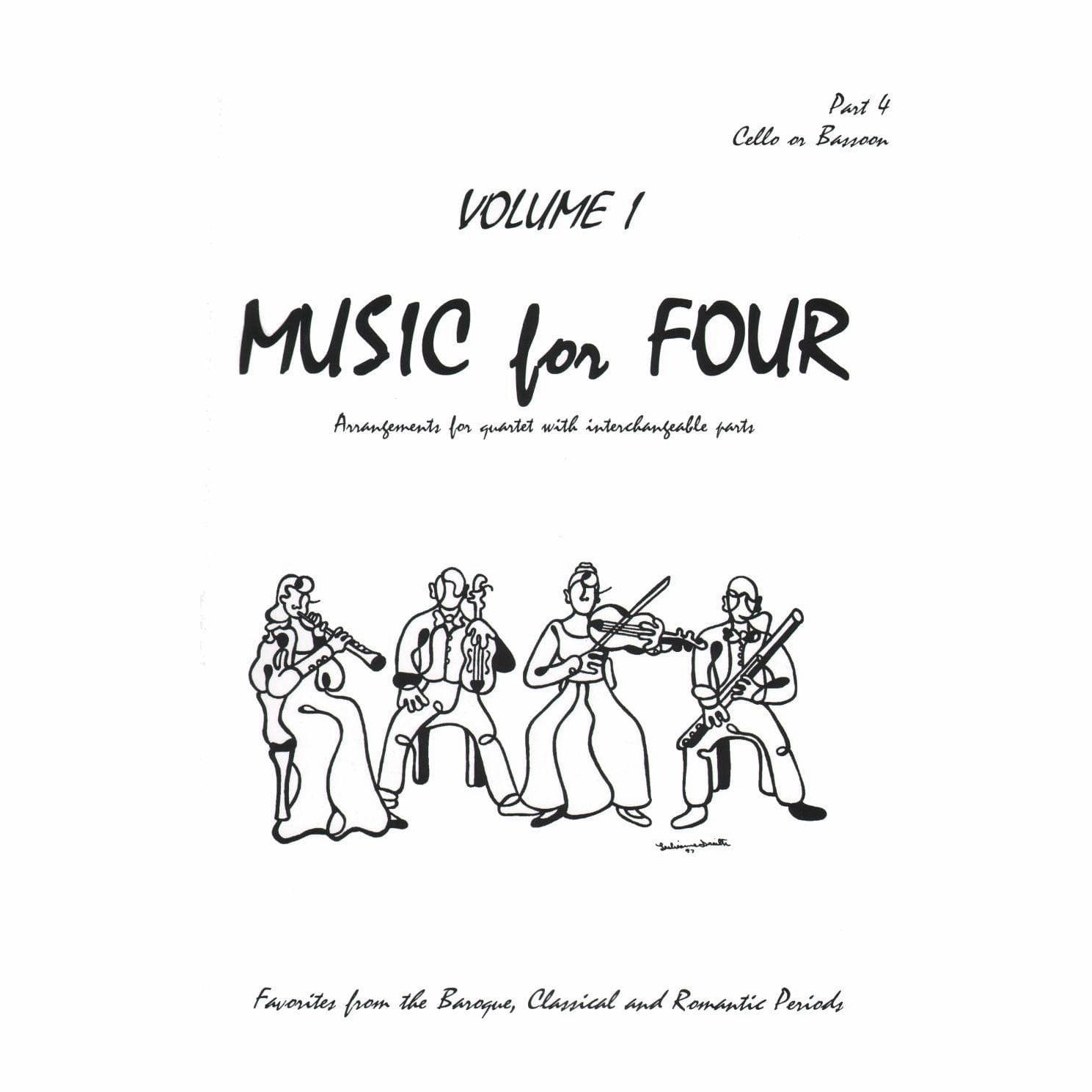 Music for Four, Volume 1 - Part 4 (Cello/Basoon) - arranged by Daniel Kelley - Last Resort Music
