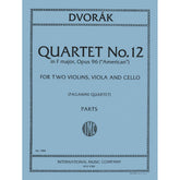 Dvorák, Antonín - String Quartet No 12 in F Major, Op 96 ("American") - Two Violins, Viola, and Cello - edited by the Paganini Quartet - International Music Co