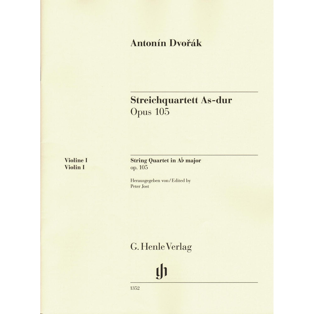 Dvorak, Antonin - String Quartet in A-flat major, op. 105 - for String Quartet - G. Henle Verlag URTEXT