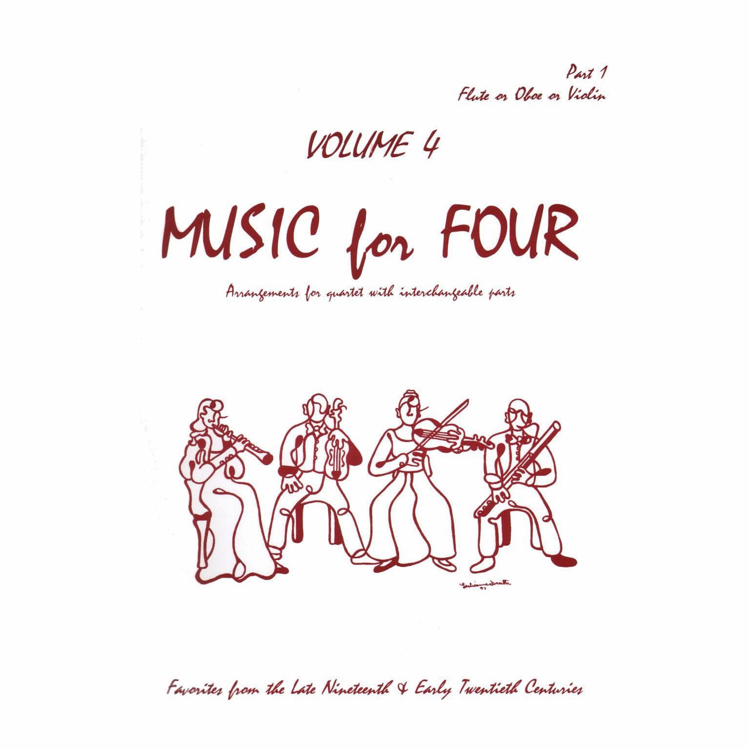 Music for Four, Volume 4 - Part 1 (Violin/Oboe/Flute) - arranged by Daniel Kelley - Last Resort Music