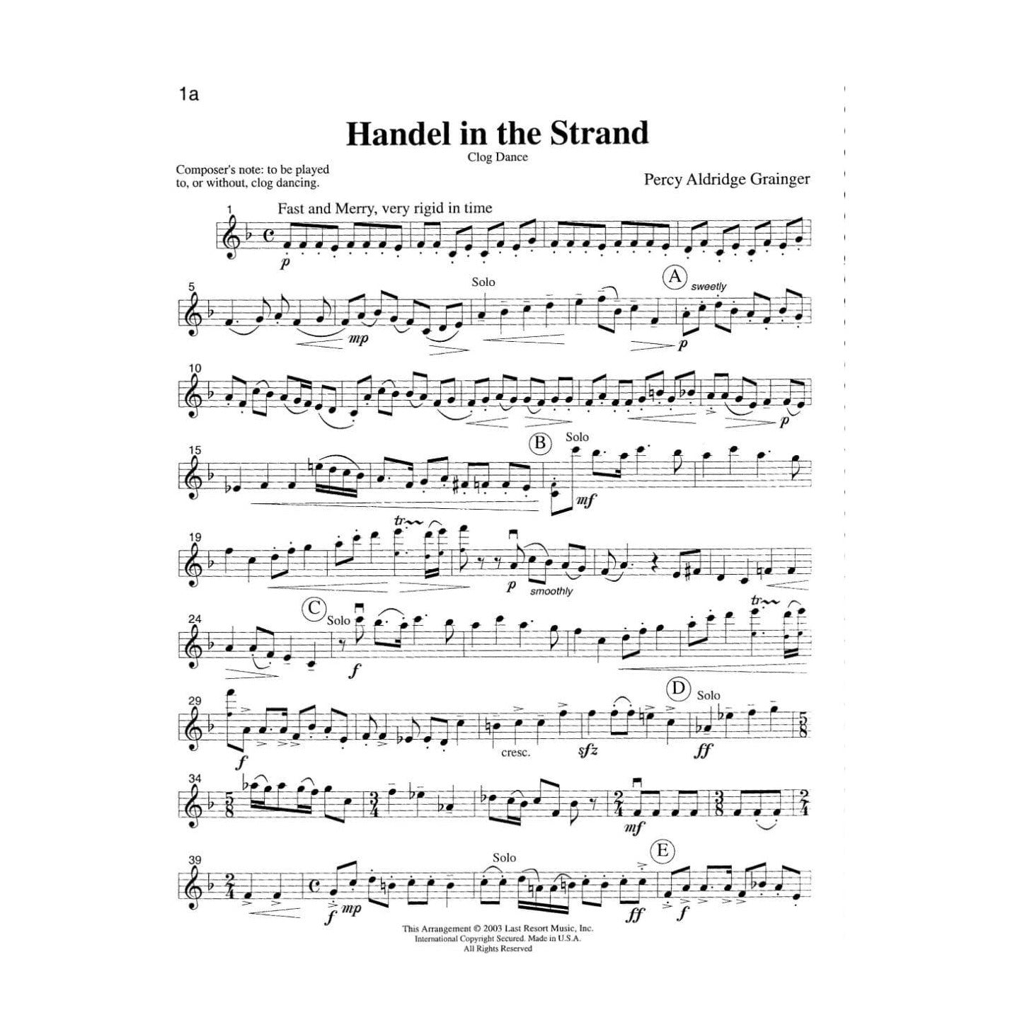 Music for Four, Volume 4 - Part 3 (Viola) - arranged by Daniel Kelley - Last Resort Music