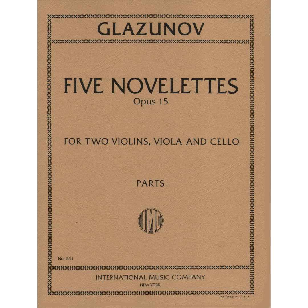 Glazunov, Alexander - Five Novelettes, Op 15 - String Quartet - International Edition