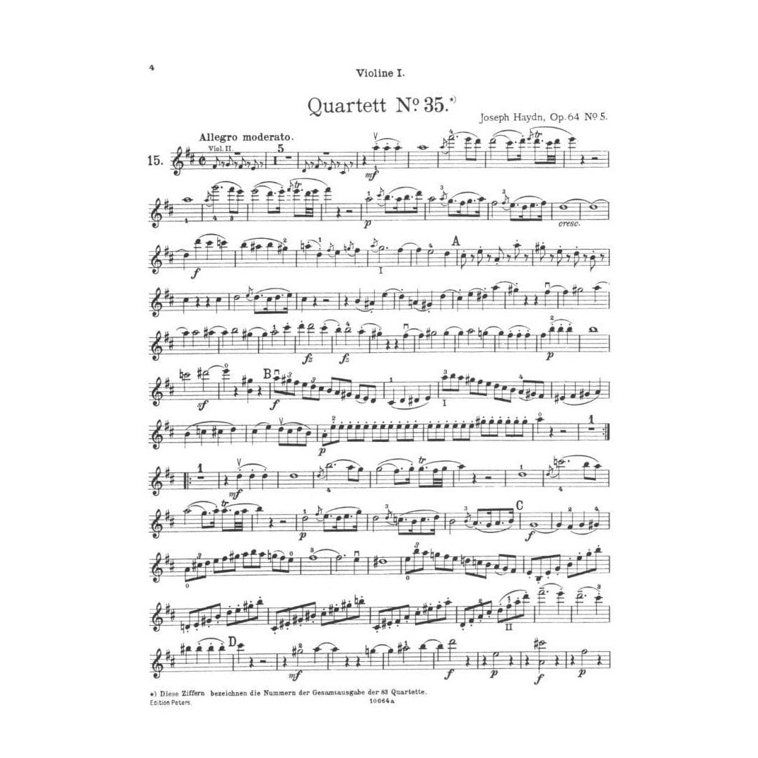 Haydn, Franz Joseph - 83 Quartets, Volume 2: 16 Famous Quartets - String Quartet - edited by Andreas Moser and Hugo Dechert - Edition Peters