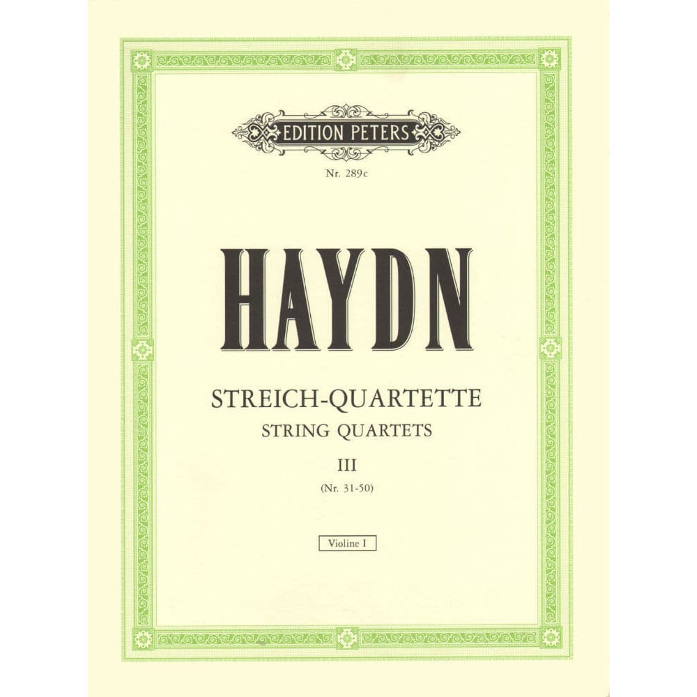 Haydn, Franz Joseph - 83 Quartets, Volume 3: 20 Quartets - String Quartet - edited by Andreas Moser and Hugo Dechert - Edition Peters