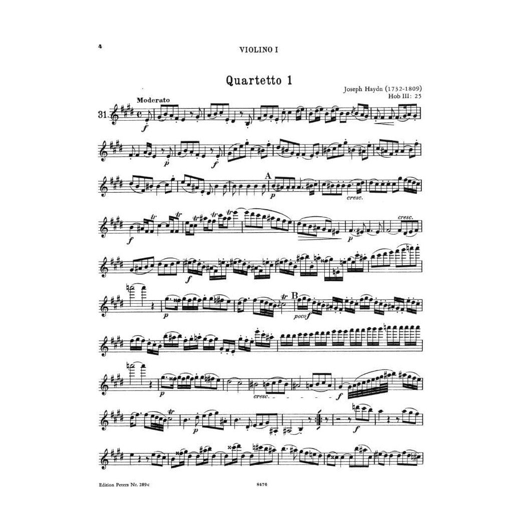 Haydn, Franz Joseph - 83 Quartets, Volume 3: 20 Quartets - String Quartet - edited by Andreas Moser and Hugo Dechert - Edition Peters