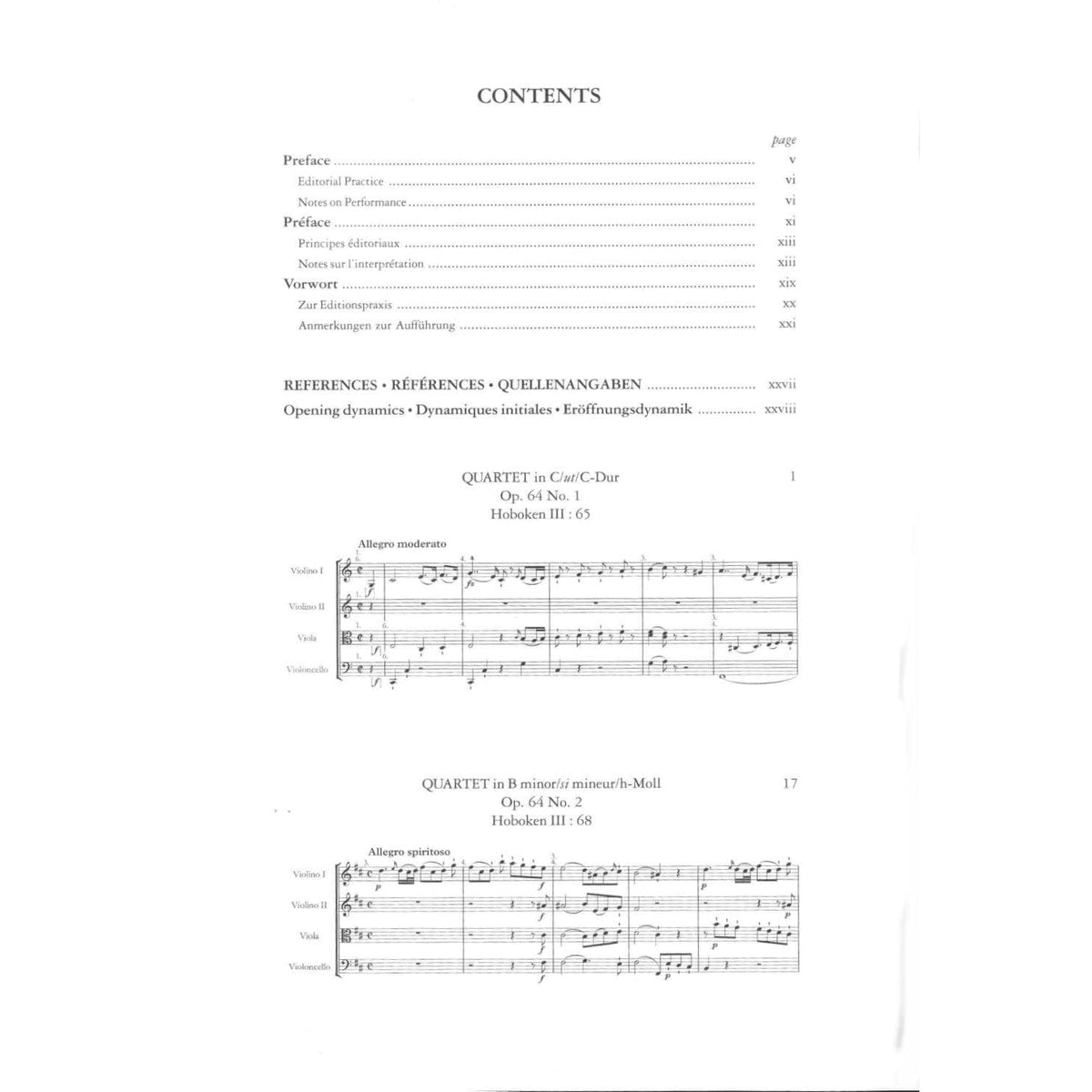Haydn, Franz Joseph - 6 String Quartets, Op 64 - Score and Parts - edited by Simon Rowland-Jones - Edition Peters URTEXT