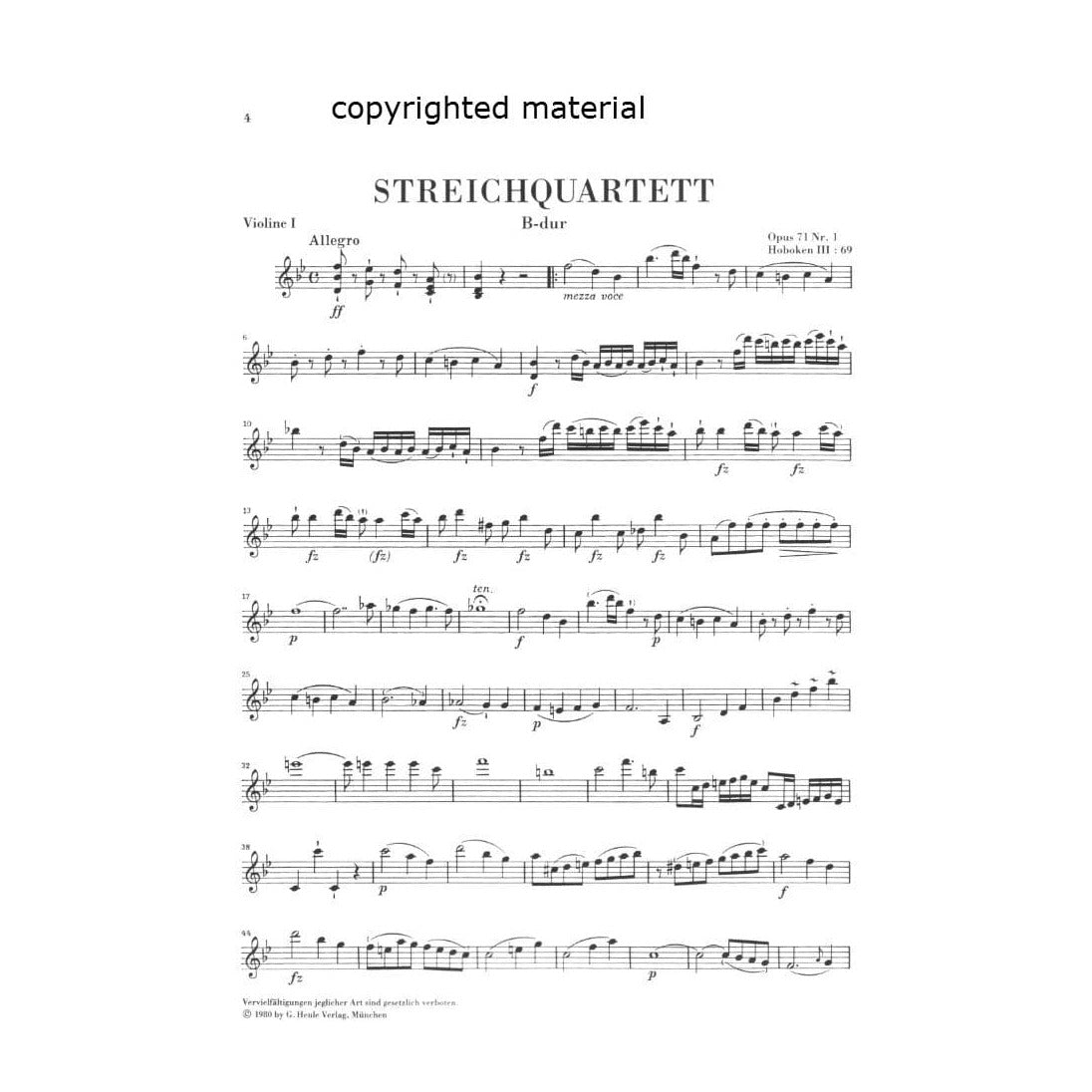 Haydn, Franz Joseph - String Quartets, Volume 9: Op 71 and 74 - edited by Isidor Saslav and Georg Feder - G Henle Verlag URTEXT