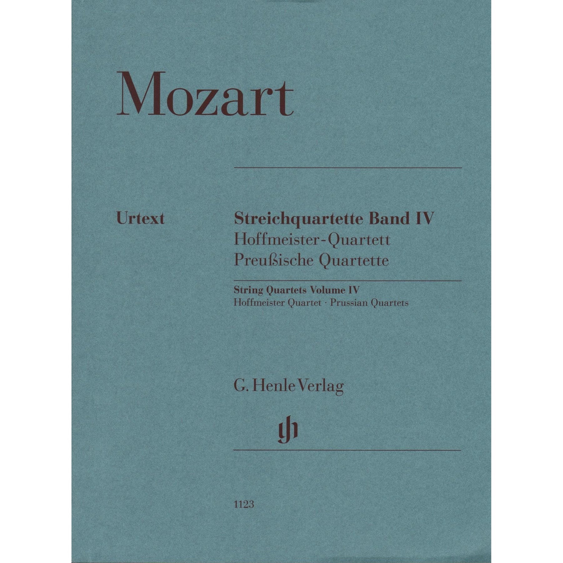 Mozart, W.A. - String Quartets, Volume IV: The Hoffmeister and Prussian Quartets - for String Quartet - G. Henle Verlag URTEXT