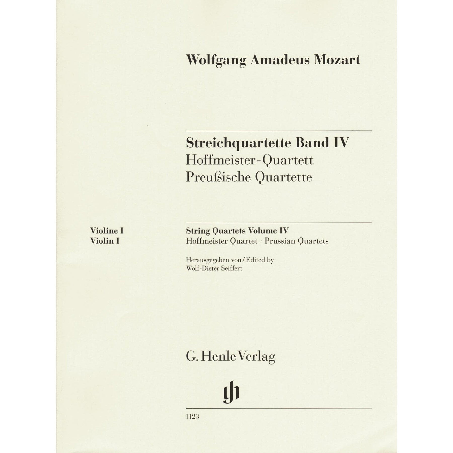Mozart, W.A. - String Quartets, Volume IV: The Hoffmeister and Prussian Quartets - for String Quartet - G. Henle Verlag URTEXT