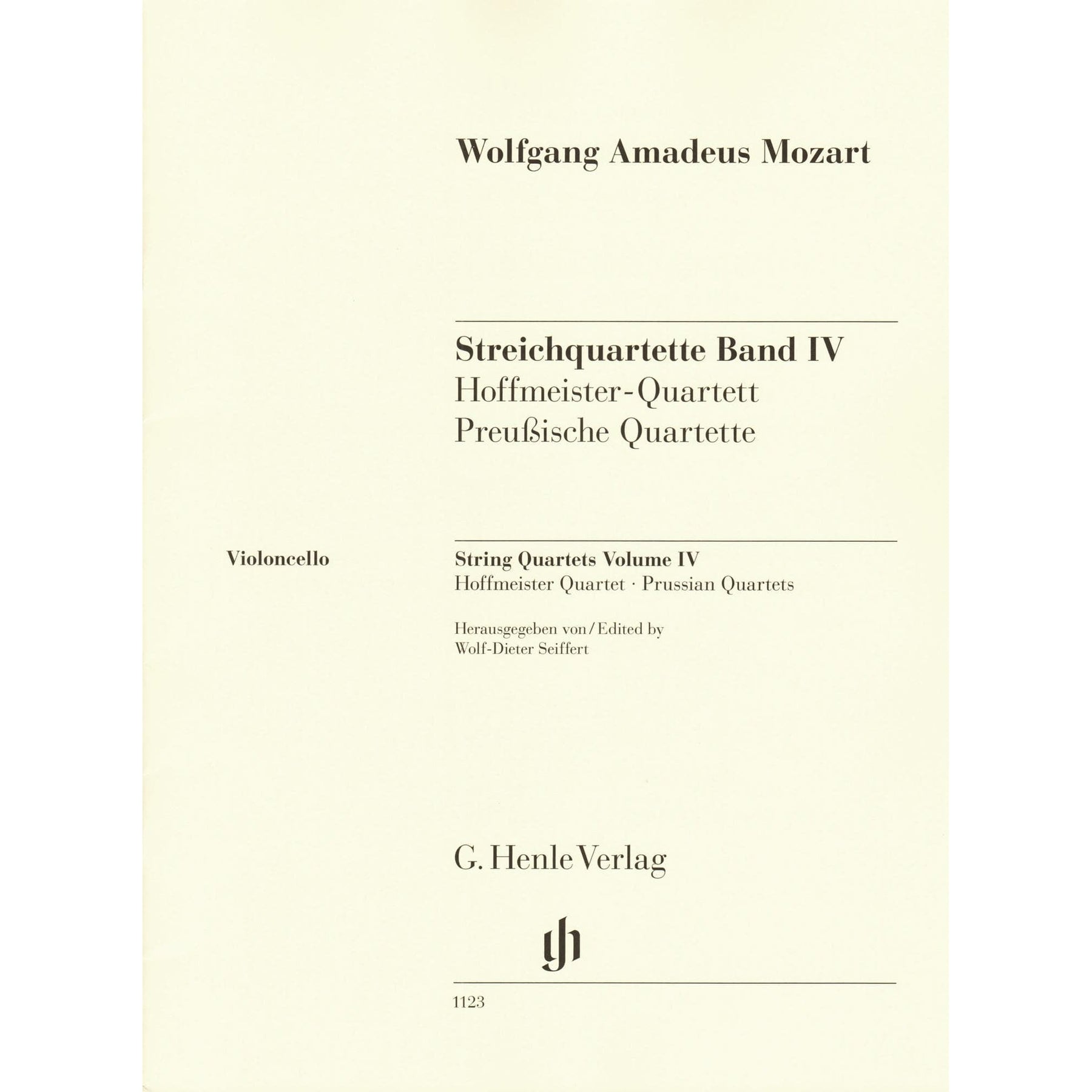 Mozart, W.A. - String Quartets, Volume IV: The Hoffmeister and Prussian Quartets - for String Quartet - G. Henle Verlag URTEXT