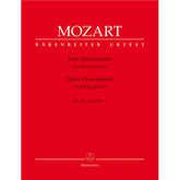 Mozart, WA - Three Divertimenti for String Quartet, K 136, 137, 138 - Two Violins, Viola, and Cello - edited by Karl Heinz Füssl - Bärenreiter Verlag URTEXT