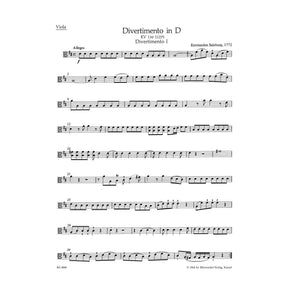 Mozart, WA - Three Divertimenti for String Quartet, K 136, 137, 138 - Two Violins, Viola, and Cello - edited by Karl Heinz Füssl - Bärenreiter Verlag URTEXT