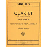 Sibelius, Jean - Quartet in d minor Voces Intimae Op 56 Published by International Music Company