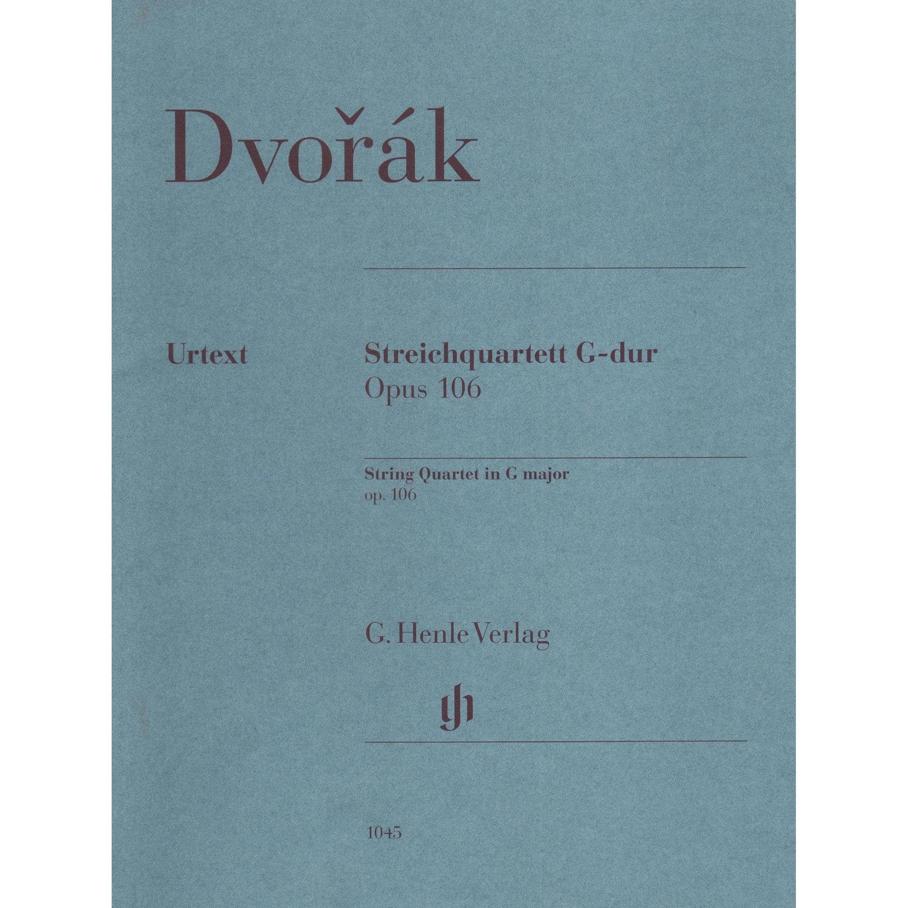 Dvorak, Antonin - String Quartet in G major - Opus 106 - Parts Only - Edited by Peter Jost - G Henle Verlag URTEXT
