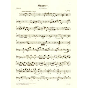 Dvorak, Antonin - String Quartet in G major - Opus 106 - Parts Only - Edited by Peter Jost - G Henle Verlag URTEXT