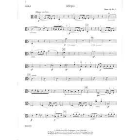 Beethoven, Ludwig - The Best of Beethoven - for String Quartet or String Orchestra - Viola part - edited by Paul Paradise - Belwin-Mills Publishing