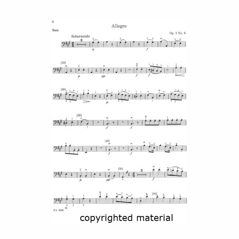 Haydn, Franz Joseph - The Best of Haydn - for String Quartet or String Orchestra - Bass part - edited by Samuel Applebaum and Paul Paradise - Belwin-Mills Publishing