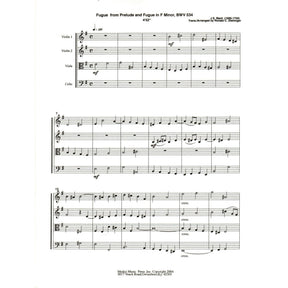 Bach, J.S. - Fugue from Prelude and Fugue (BWV 534) - for String Quartet - arranged by Dishinger - Medici Music Press