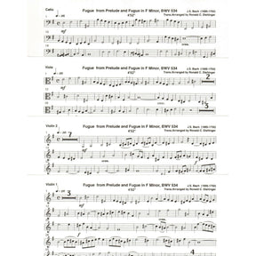 Bach, J.S. - Fugue from Prelude and Fugue (BWV 534) - for String Quartet - arranged by Dishinger - Medici Music Press
