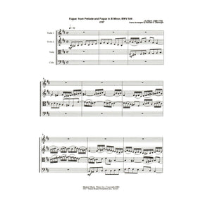 Bach, J.S. - Fugue from Prelude and Fugue in B Minor (BWV 544) - for String Quartet - arranged by Dishinger - Medici Music Press