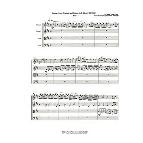 Bach, J.S. - Fugue from Fantasy and Fugue in A Minor (BWV 561) - for String Quartet - arranged by Dishinger - Medici Music Press