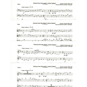 Handel, George Friderich - Chorous from "Julius Caesar" - for String Quartet - arranged by Ronald C. Dishinger - Medici Music Press
