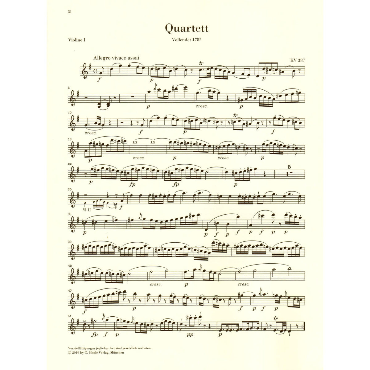 Mozart, W.A. - String Quartets, Volume III: Haydn Quartets - for String Quartet - G. Henle Verlag URTEXT