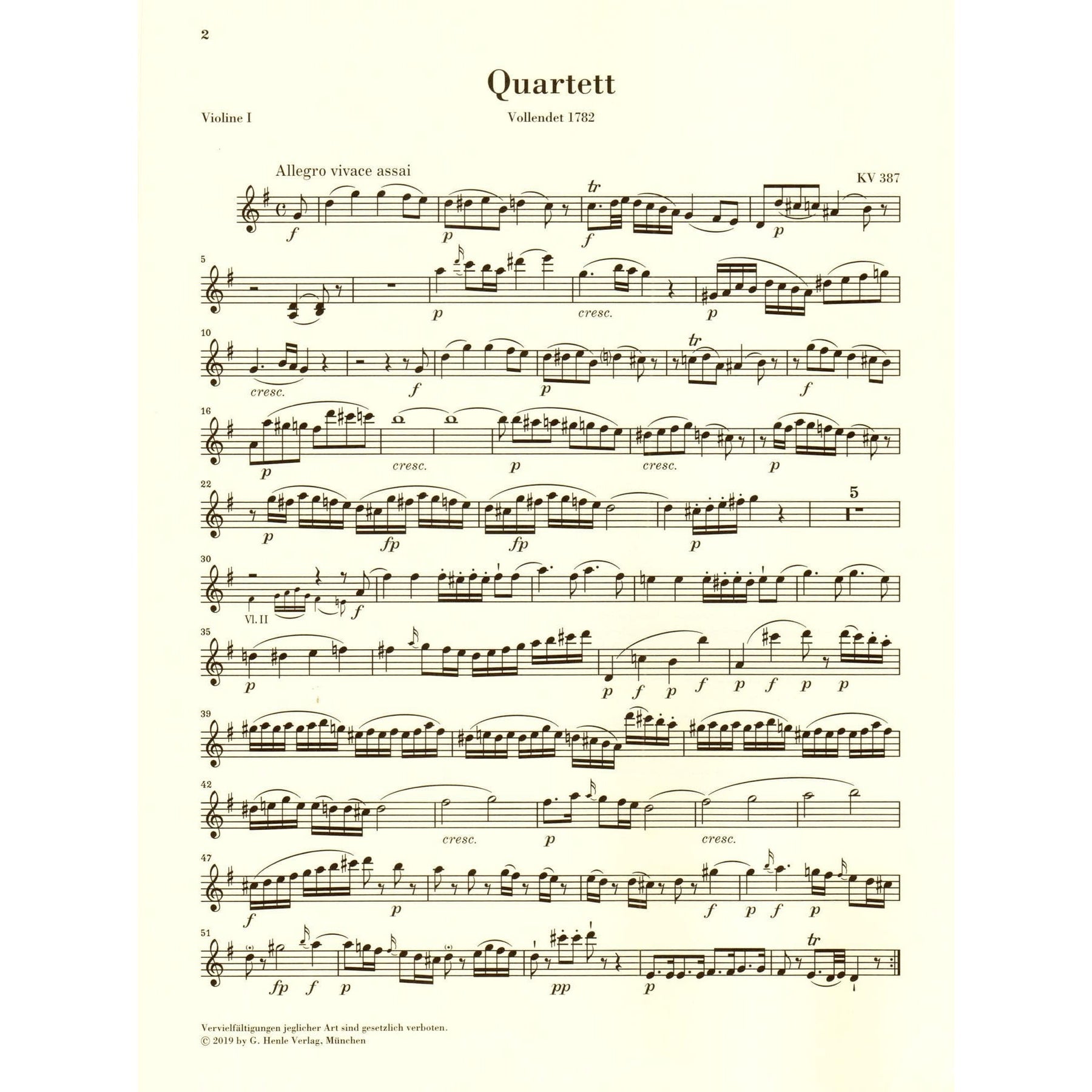 Mozart, W.A. - String Quartets, Volume III: Haydn Quartets - for String Quartet - G. Henle Verlag URTEXT