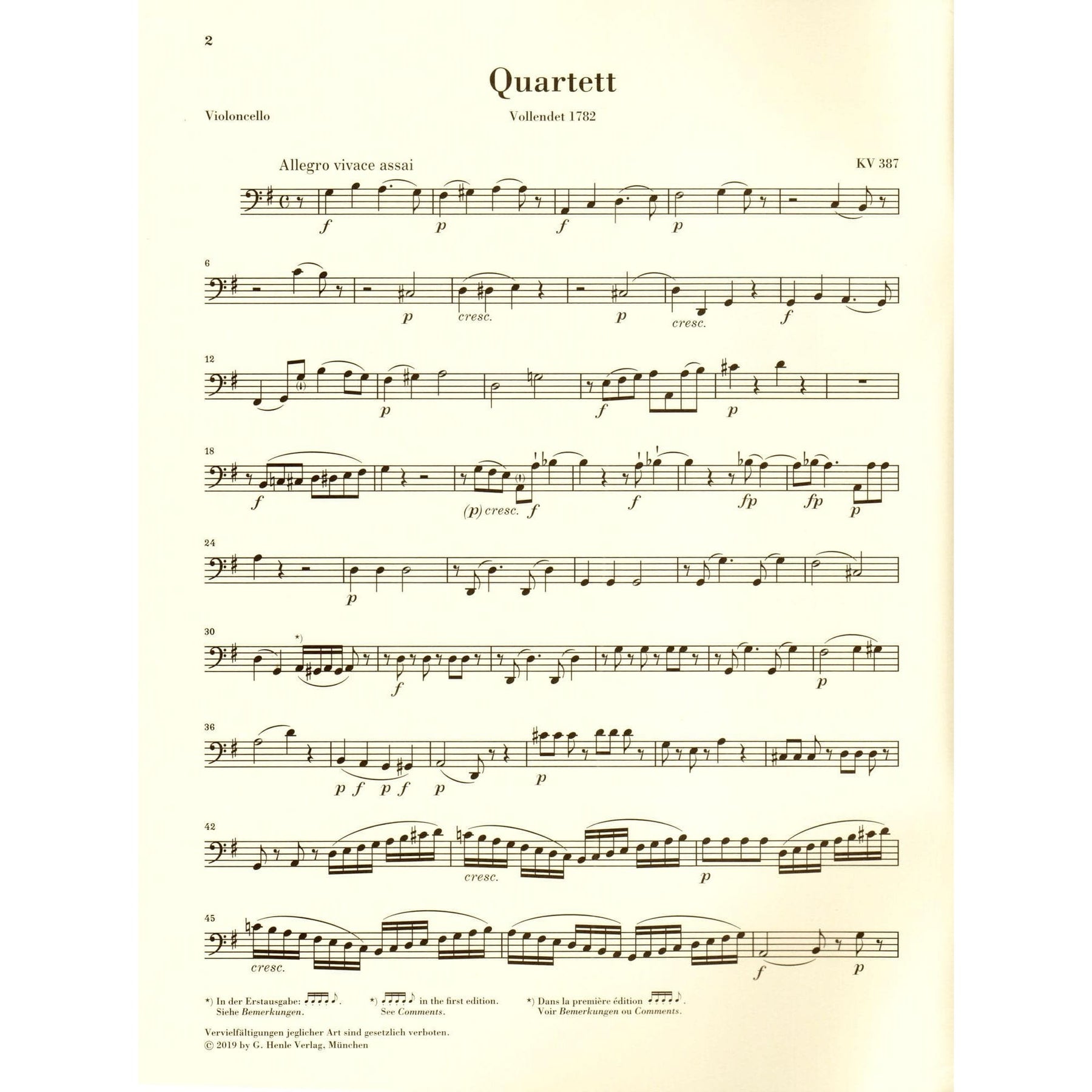 Mozart, W.A. - String Quartets, Volume III: Haydn Quartets - for String Quartet - G. Henle Verlag URTEXT