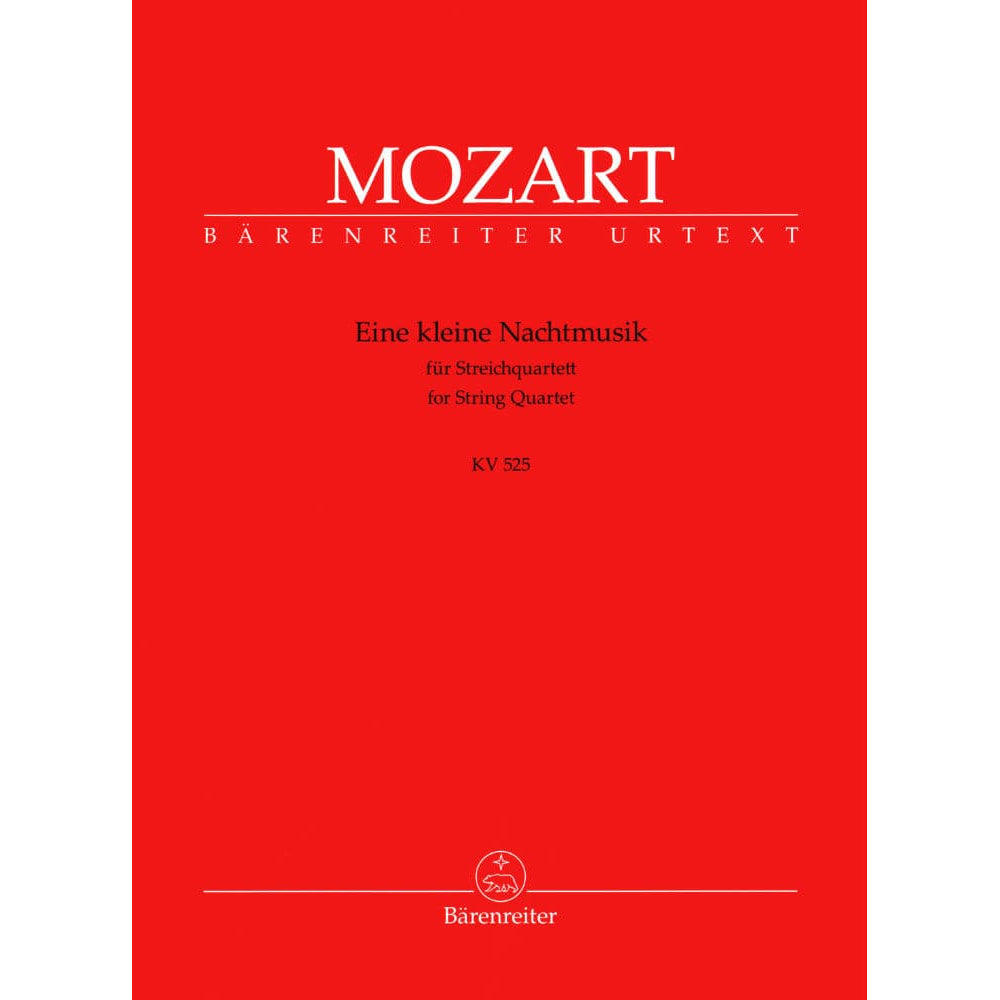 Mozart, WA - Eine Kleine Nachtmusik, K 525 - String Quartet - edited by Karl Heinz Füssl and Ernst Fritz Schmid - Bärenreiter Verlag URTEXT