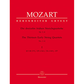 Mozart, WA - 13 Early String Quartets, Volume 1: Nos 1-4 (K 80, 155-157) - Two Violins, Viola, and Cello - Bärenreiter Verlag URTEXT