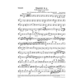 Schubert, Franz - Quartets in a minor and c minor URTEXT Published by Barenreiter Verlag