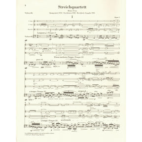 Berg, Alban - String Quartet, Op. 3 - with Parts in Score Form - edited by Ulrich Scheideler - G. Henle Verlag URTEXT