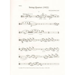 Walton, William - String Quartet (1922) - Set of Parts - edited by Hugh MacDonald - Oxford University Press