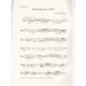 Walton, William - String Quartet (1922) - Set of Parts - edited by Hugh MacDonald - Oxford University Press