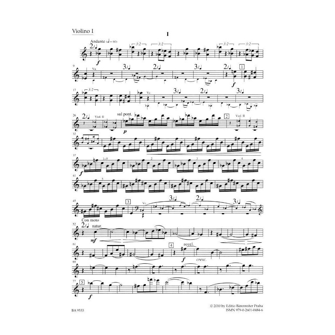 Janáček, Leoš – String Quartet No 2, “Intimate Letters” – Two Violins, Viola, and Cello – edited by Leoš Faltus and Miloš Štědroň – Bärenreiter