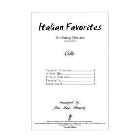Italian Favorites for String Quartet - arranged by José Luis Irizarry - Davidi Music