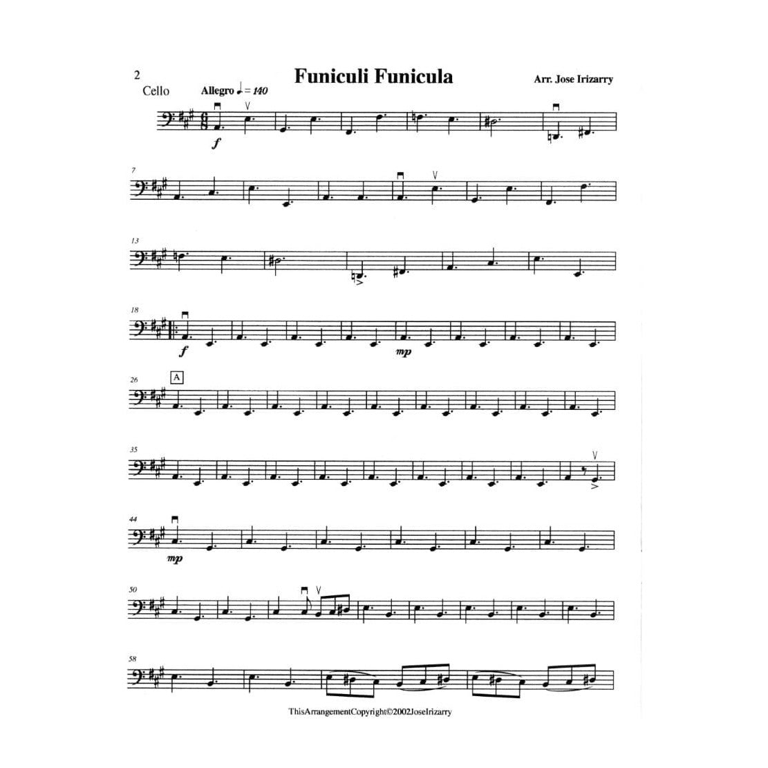 Italian Favorites for String Quartet - arranged by José Luis Irizarry - Davidi Music