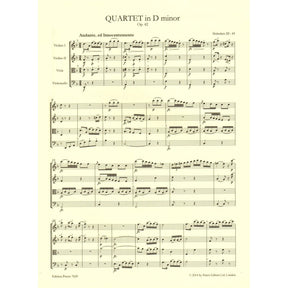 Haydn, Franz Joseph - 4 String Quartets, Op. 42, 77, 103 - Score and Parts - edited by Simon Rowland-Jones - Edition Peters URTEXT