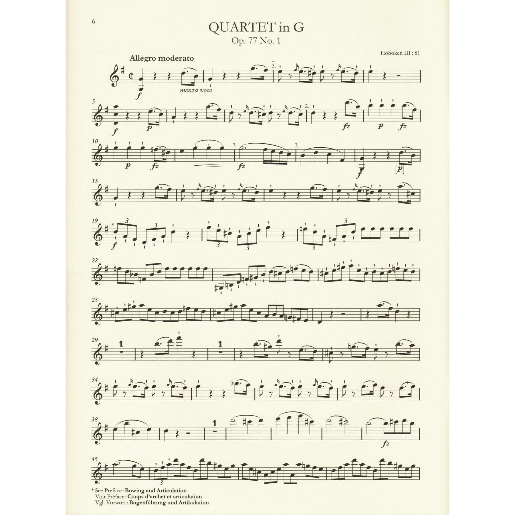Haydn, Franz Joseph - 4 String Quartets, Op. 42, 77, 103 - Score and Parts - edited by Simon Rowland-Jones - Edition Peters URTEXT